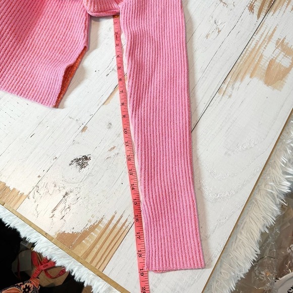 3.1 PHILLIP LIM Sweetheart Ribbed Knit Top Bubblegum Size Small - Picture 9 of 13